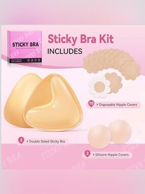 Mearter Ultra Push up Sticky Bra Pads Inserts | Double Sided Adhesive